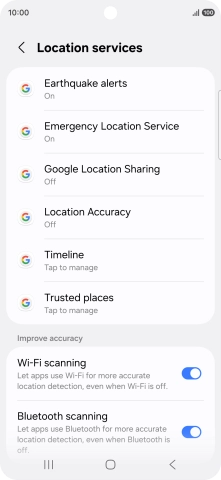 Press Location Accuracy.