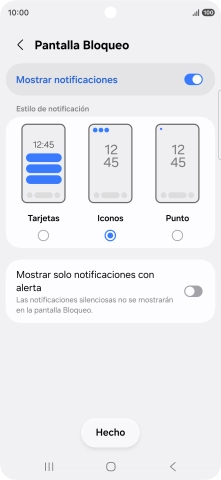 Pulsa los ajustes deseados para activarlos o desactivarlos.