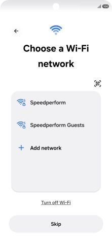 Press the required Wi-Fi network.