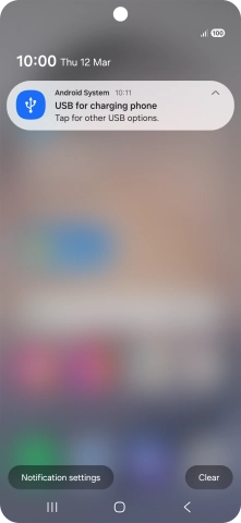 Press Tap for other USB options..