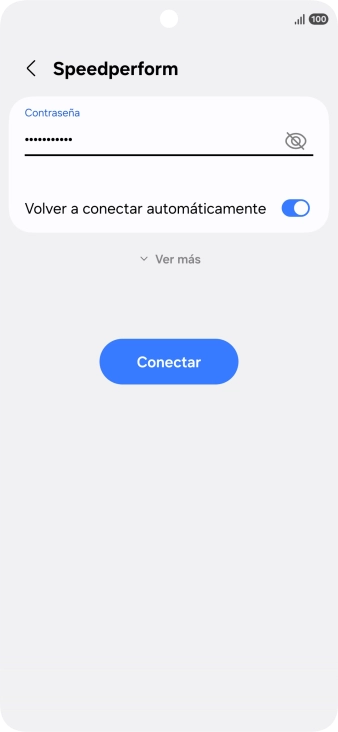 Introduce la contraseña de la red wifi y pulsa Conectar.