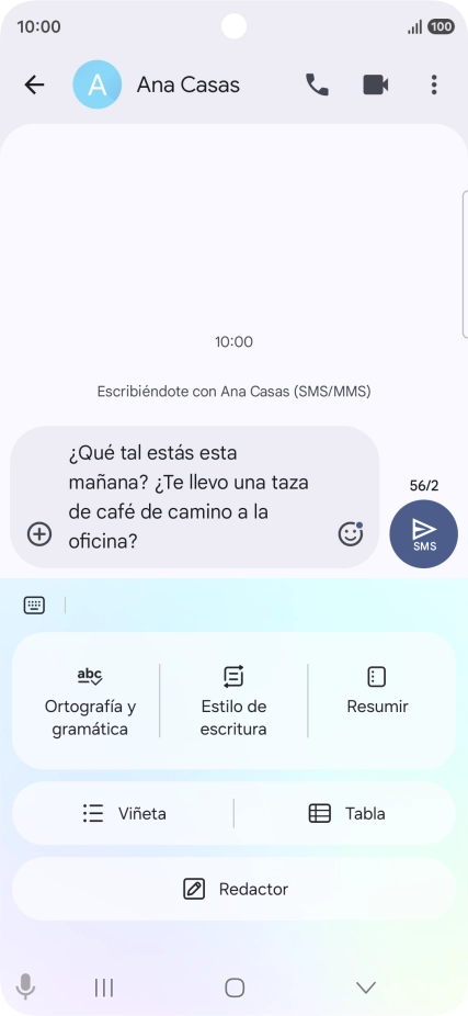 Para cambiar el estilo de escritura del texto, pulsa Estilo de escritura y sigue las indicaciones de la pantalla para utilizar la función.