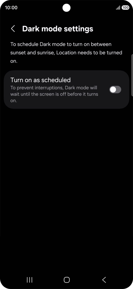 Press the indicator next to 