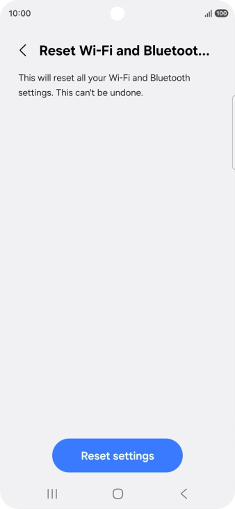 Press Reset settings.