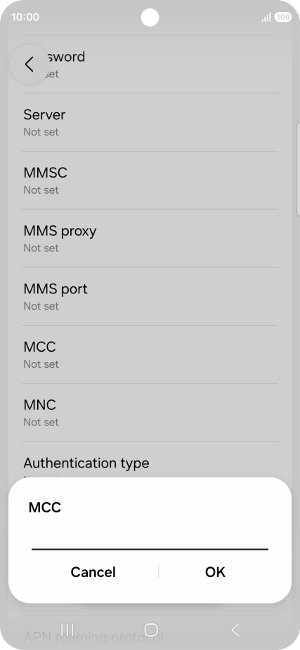Key in 234 and press OK.