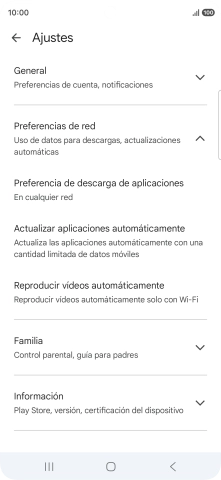Pulsa Actualizar aplicaciones automáticamente.
