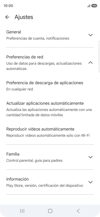 Pulsa Actualizar aplicaciones automáticamente.
