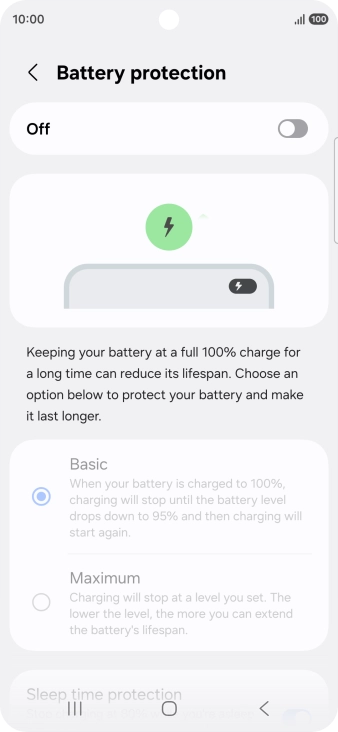 Press the indicator to turn the function on or off.