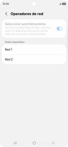 Pulsa la red deseada.