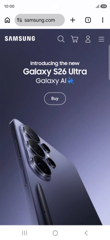 Press the menu icon.