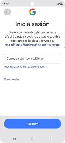 Si no tienes una cuenta de Google, pulsa Crear cuenta y sigue las indicaciones de la pantalla para ver cómo crear una cuenta nueva.