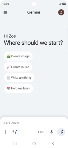 Press the profile icon.