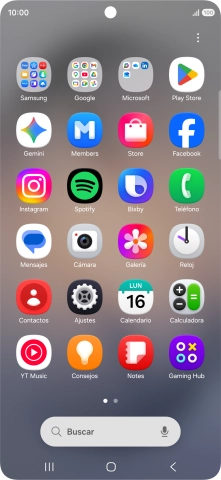 Abre una app que sea compatible con esta función, por ejemplo, Mensajes.