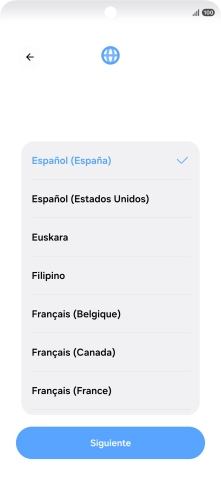 Pulsa el idioma deseado.