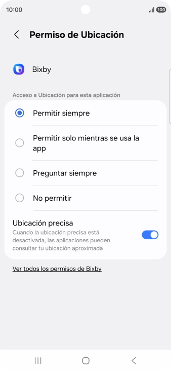 Pulsa el ajuste deseado.