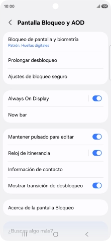 Pulsa Bloqueo de pantalla y biometría e introduce el código de seguridad extra que has creado anteriormente.