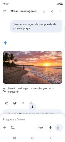 También puedes pedir a Gemini que genere una fotografía partiendo de tu descripción.