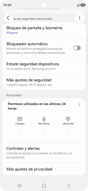 Pulsa Más ajustes de seguridad.