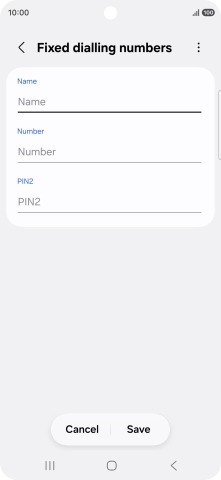 Press Name and key in the required name.