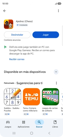 Pulsa la tecla de inicio para terminar y regresar a la pantalla de inicio.