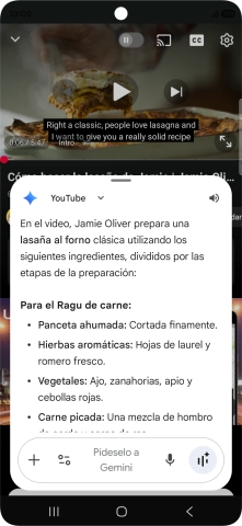 La respuesta de Gemini a tu pregunta se visualiza ahora en la pantalla.