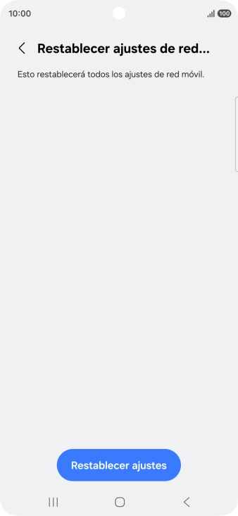 Pulsa Restablecer ajustes.