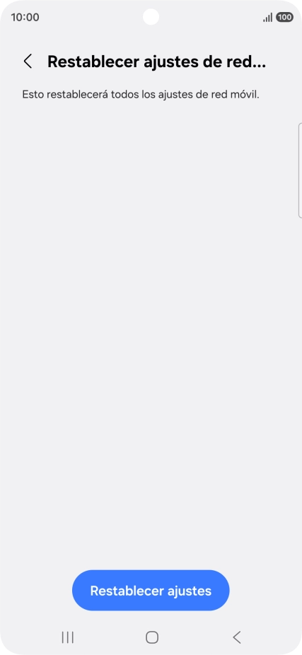 Pulsa Restablecer ajustes.