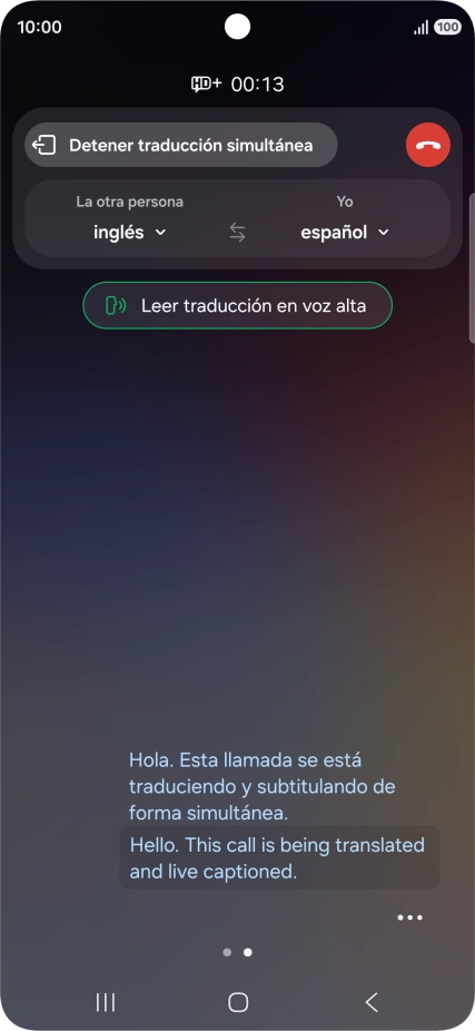 Sigue las indicaciones de la pantalla para seleccionar los ajustes de idioma deseados y utilizar la función.