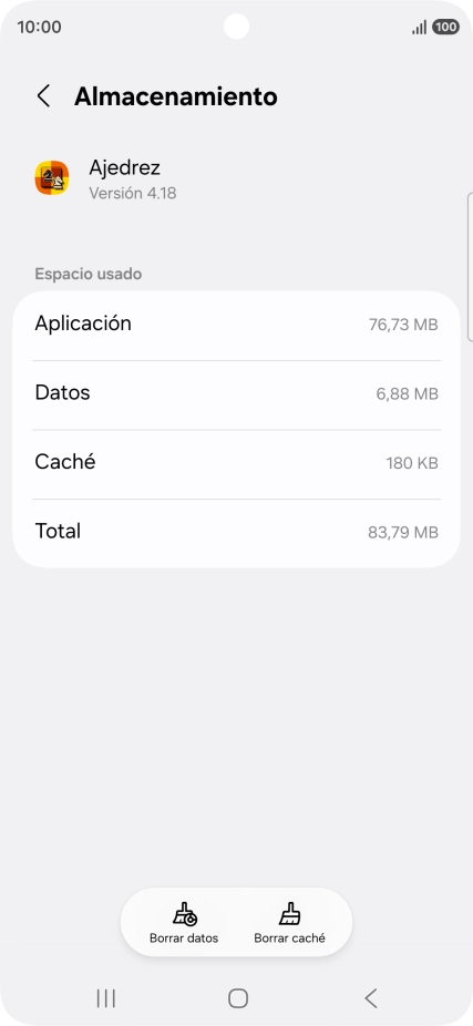 Pulsa Borrar caché.