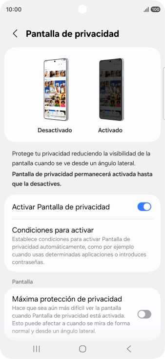 Pulsa Condiciones para activar.