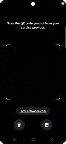 Place the QR code you've received inside the phone camera frame to scan the code. If you’ve deleted your eSIM, you can re-add it using your existing QR code. If you’re having problems, see our FAQ.