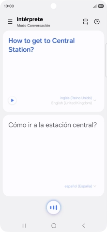 Sigue las indicaciones de la pantalla para seleccionar los ajustes de idioma deseados y utilizar la función.