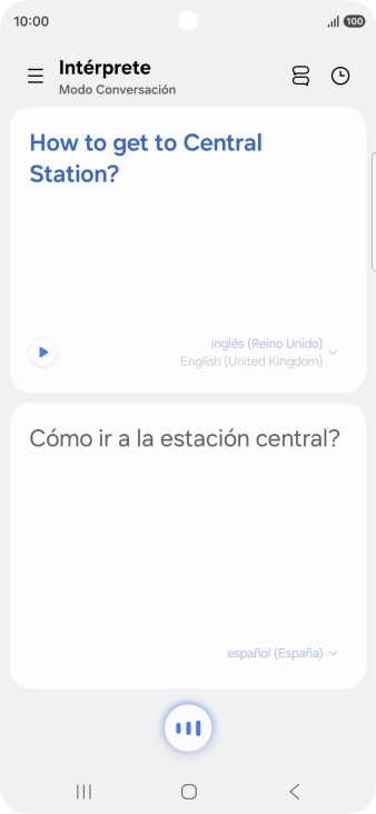 Sigue las indicaciones de la pantalla para seleccionar los ajustes de idioma deseados y utilizar la función.