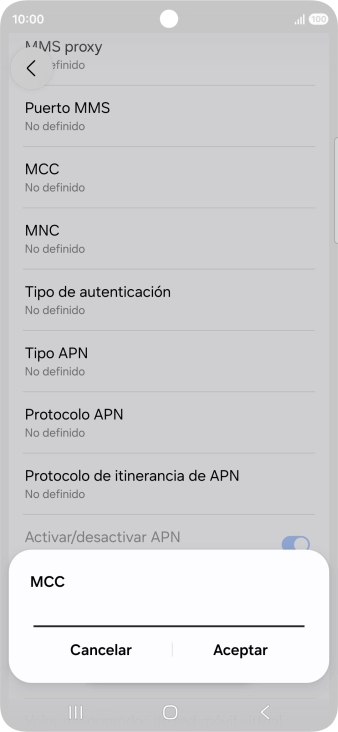 Introduce 214 y pulsa Aceptar.