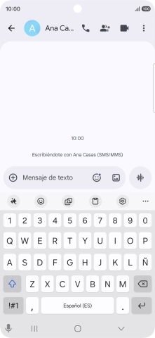 Selecciona una conversación o crea un nuevo mensaje y pulsa el icono de IA.