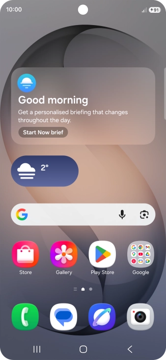 The battery charging icon shows that the battery is charging.