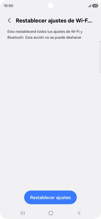 Pulsa Restablecer ajustes.