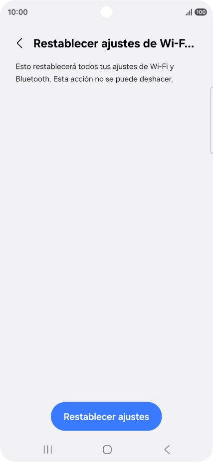 Pulsa Restablecer ajustes.