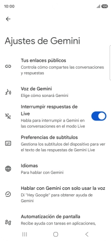 Sigue las indicaciones de la pantalla para seleccionar los ajustes deseados.