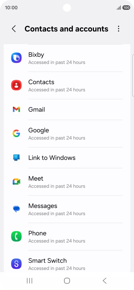 Press the required app.