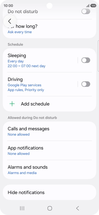 Press App notifications.