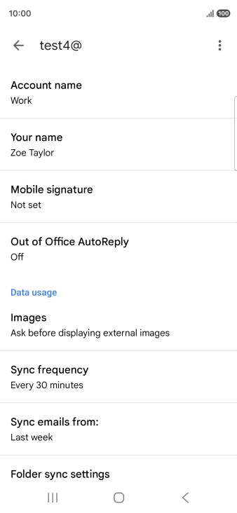 Press Account name and key in the required name.