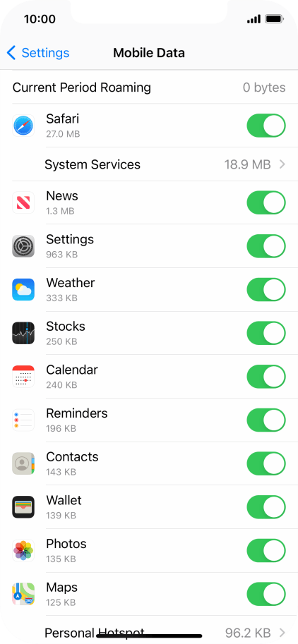 Guide For The Apple Iphone 12 View Data Usage Vodafone Australia
