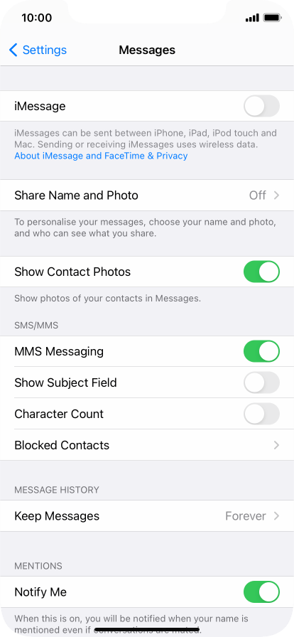 Apple Iphone Xr Set Up Your Phone For Picture Messaging Vodafone Ireland