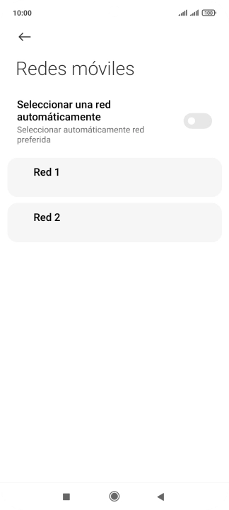 Pulsa la red deseada.