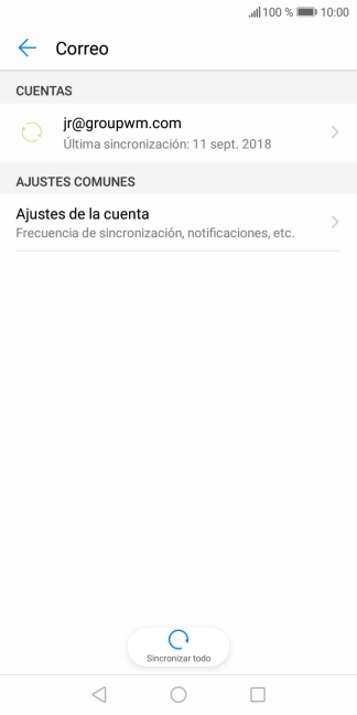 Pulsa Ajustes de la cuenta.