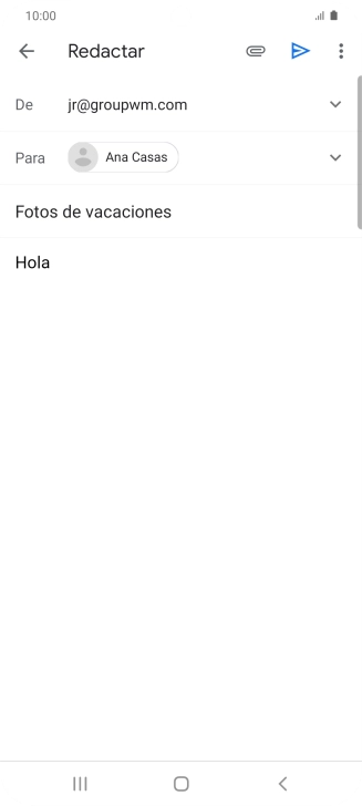 Pulsa el icono de anexos.