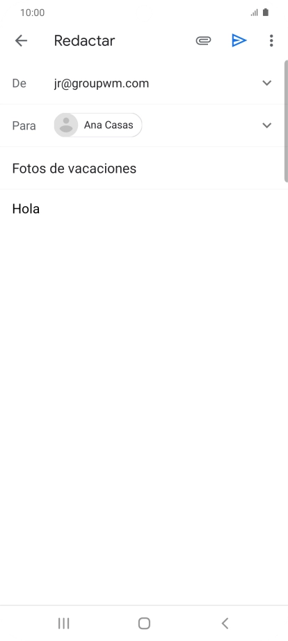 Pulsa el icono de anexos.