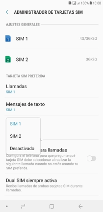 Pulsa el ajuste deseado.