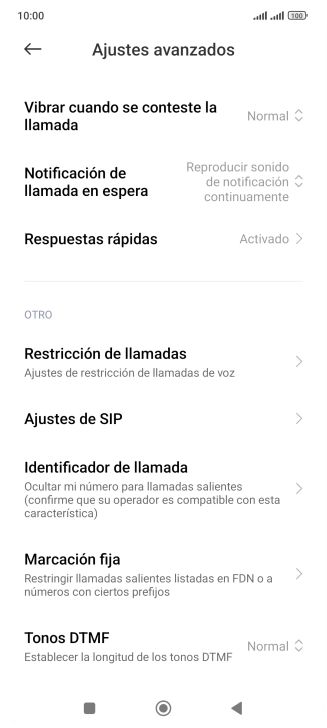 Pulsa Marcación fija.